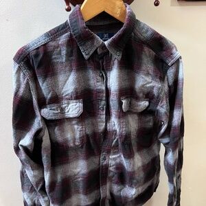 Men's George Flannel Shirt Medium 38-40 Long Sleeve